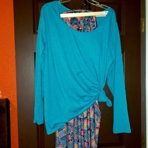 LULAROE BUNDLE-MAXI SKIRT 2X AND LYNNAE 3X